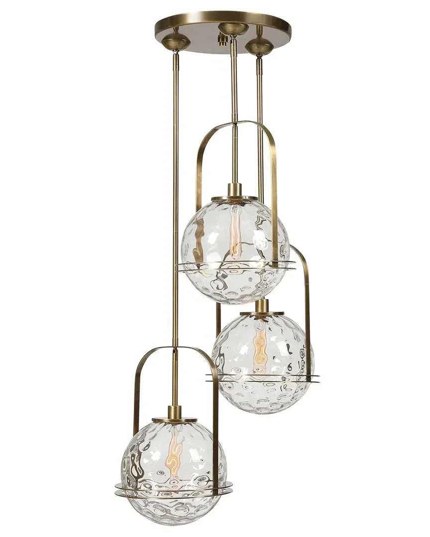 Mimas 3-Light Cluster Pendant - Gold, Glass