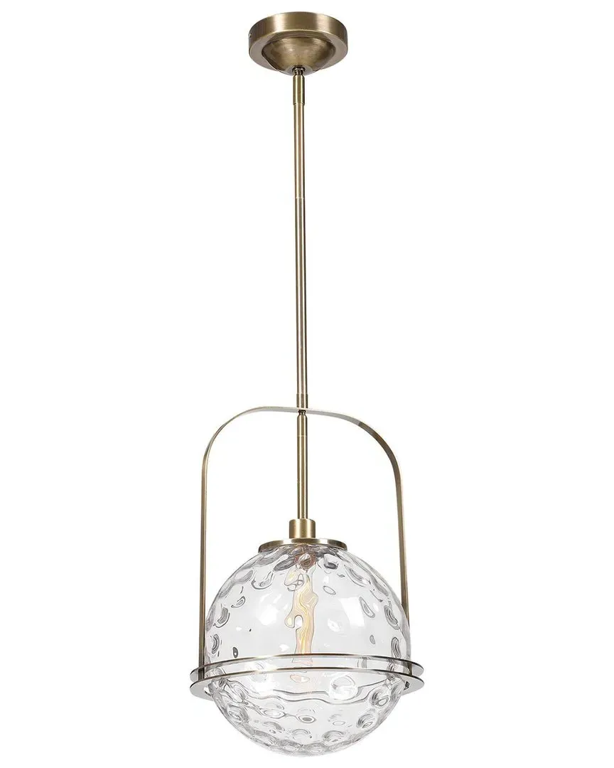 Mimas Globe Pendant Light - Antique Brass, Glass image