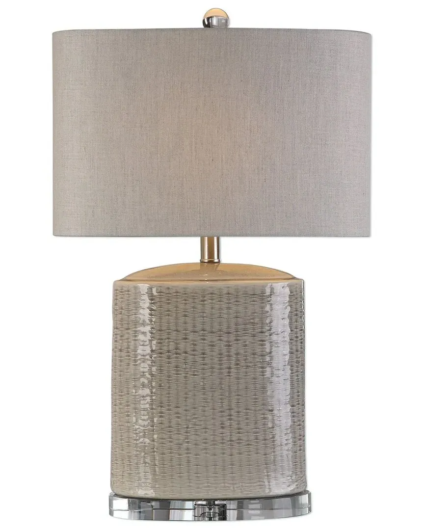 Modica Oval Table Lamp - Taupe, Ceramic