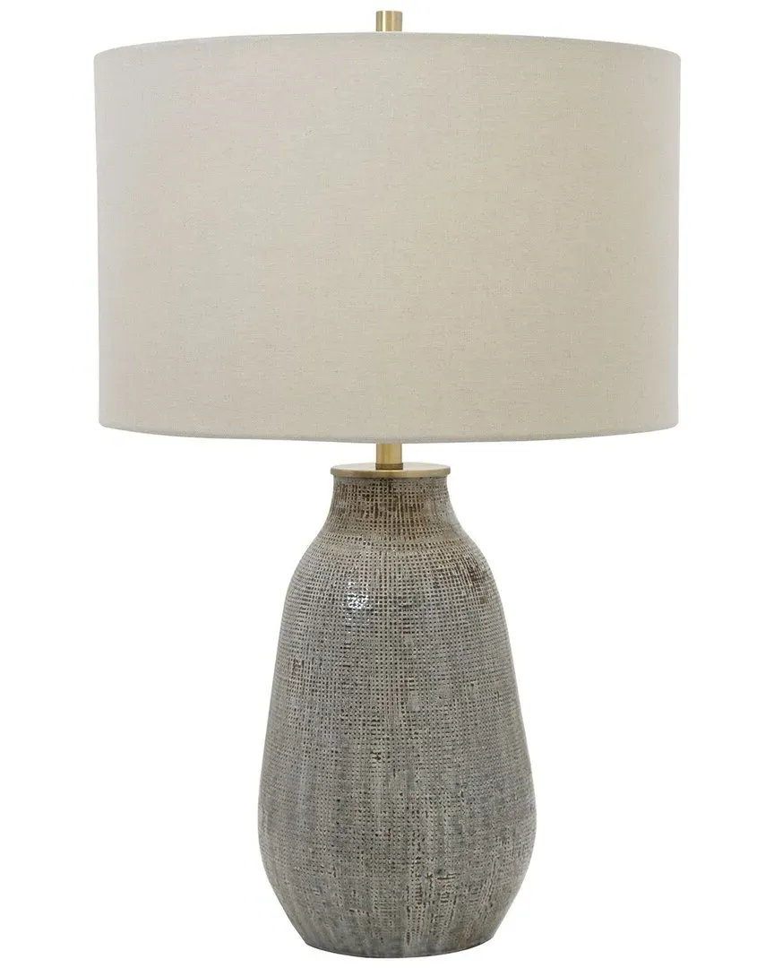 Monacan Textured Table Lamp - Gray, Ceramic