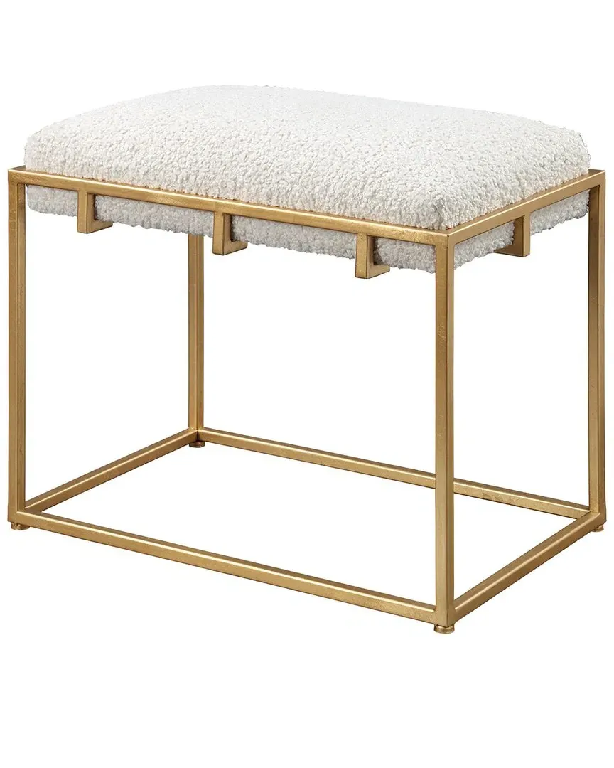 Paradox Small Bench - White, Gold Iron image
