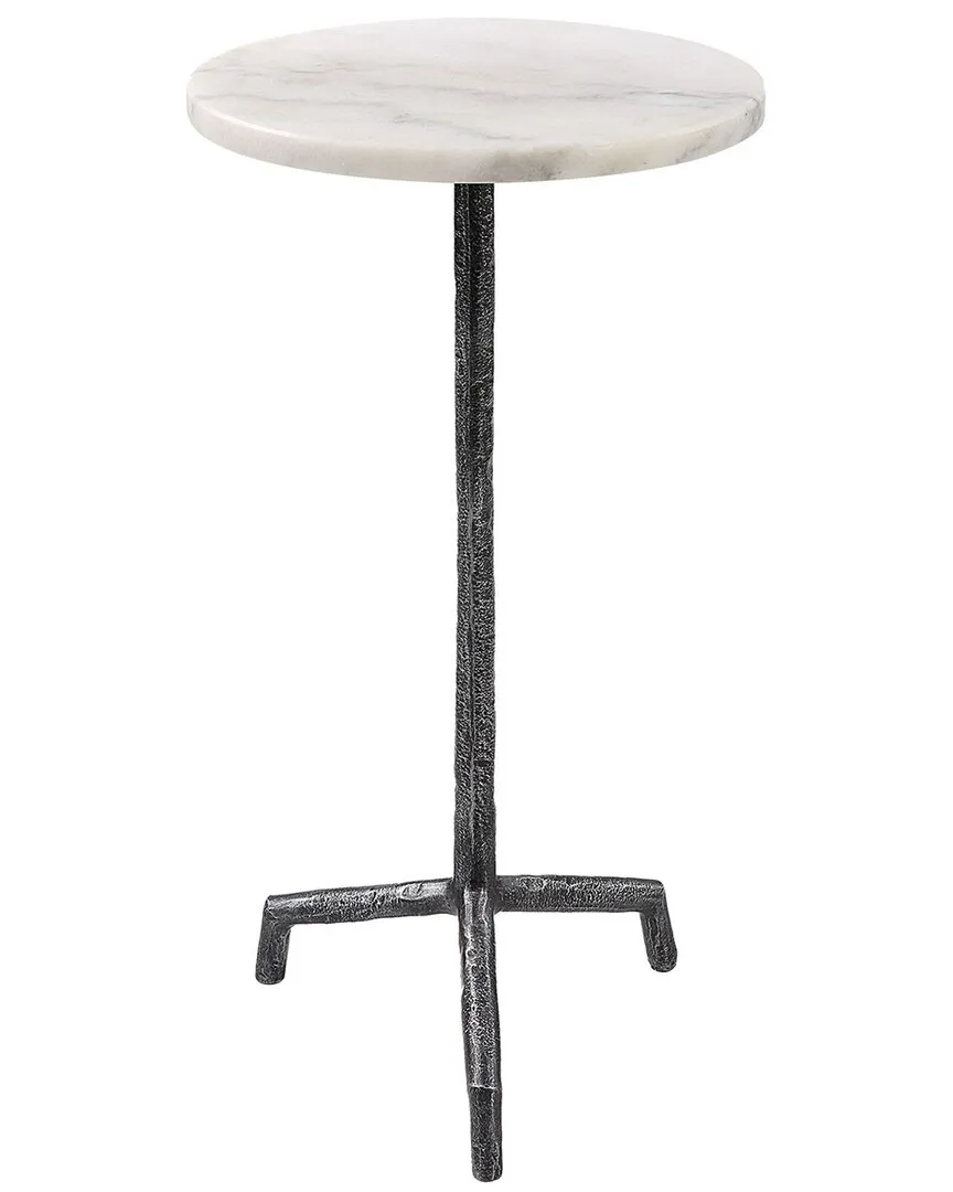 Puritan Drink Table - Black, White Marble