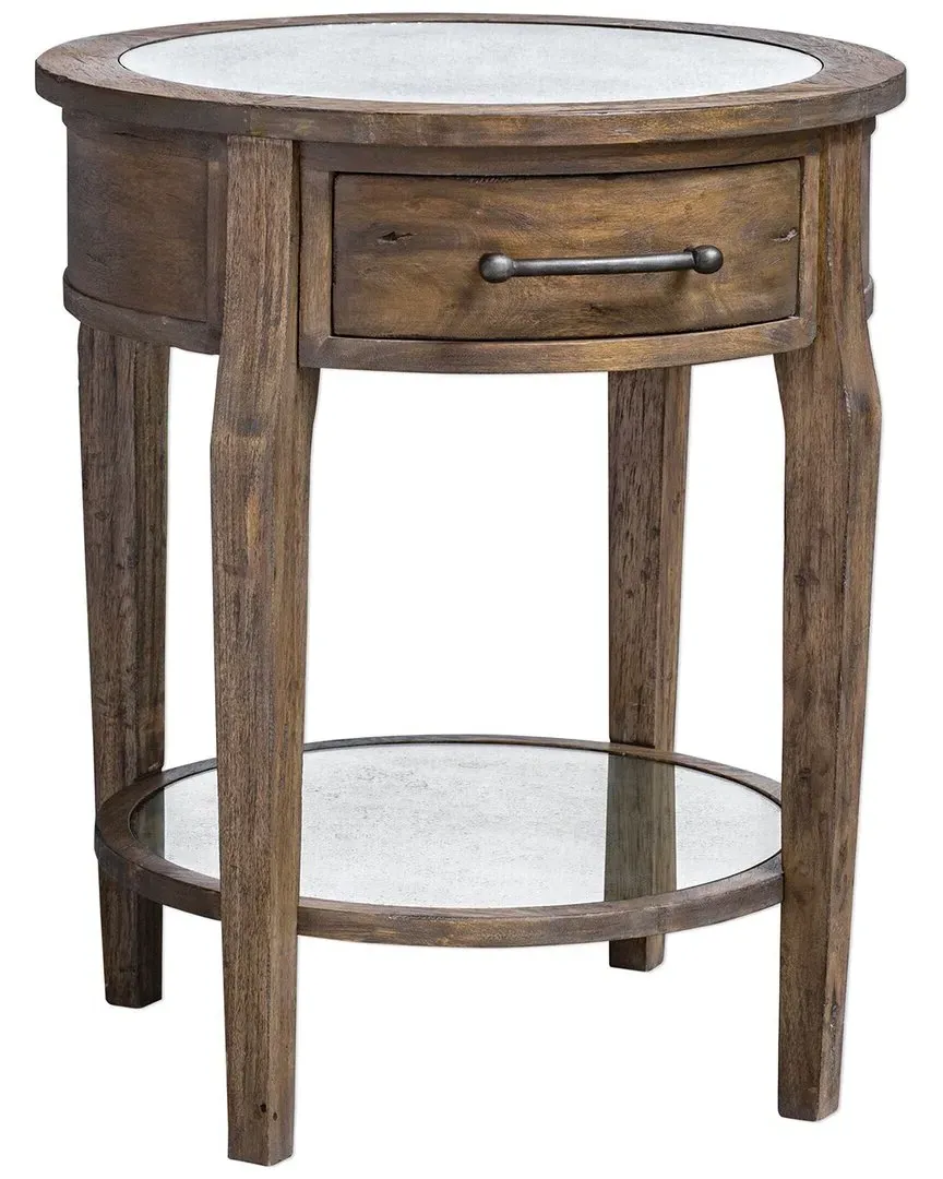 Raelynn Wood Lamp Table with Drawer - Brown image