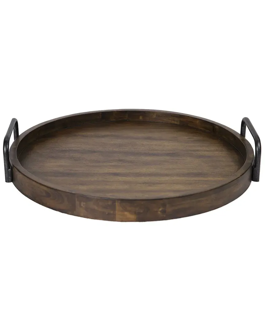 Reine Round Wooden Tray - Acacia Wood image