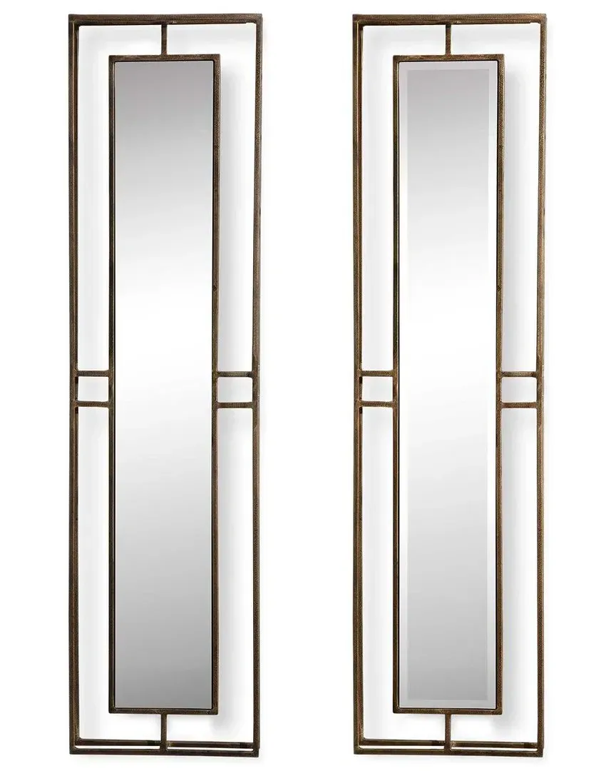 Rutledge Set of 2 Mirrors - Gold, Metal image