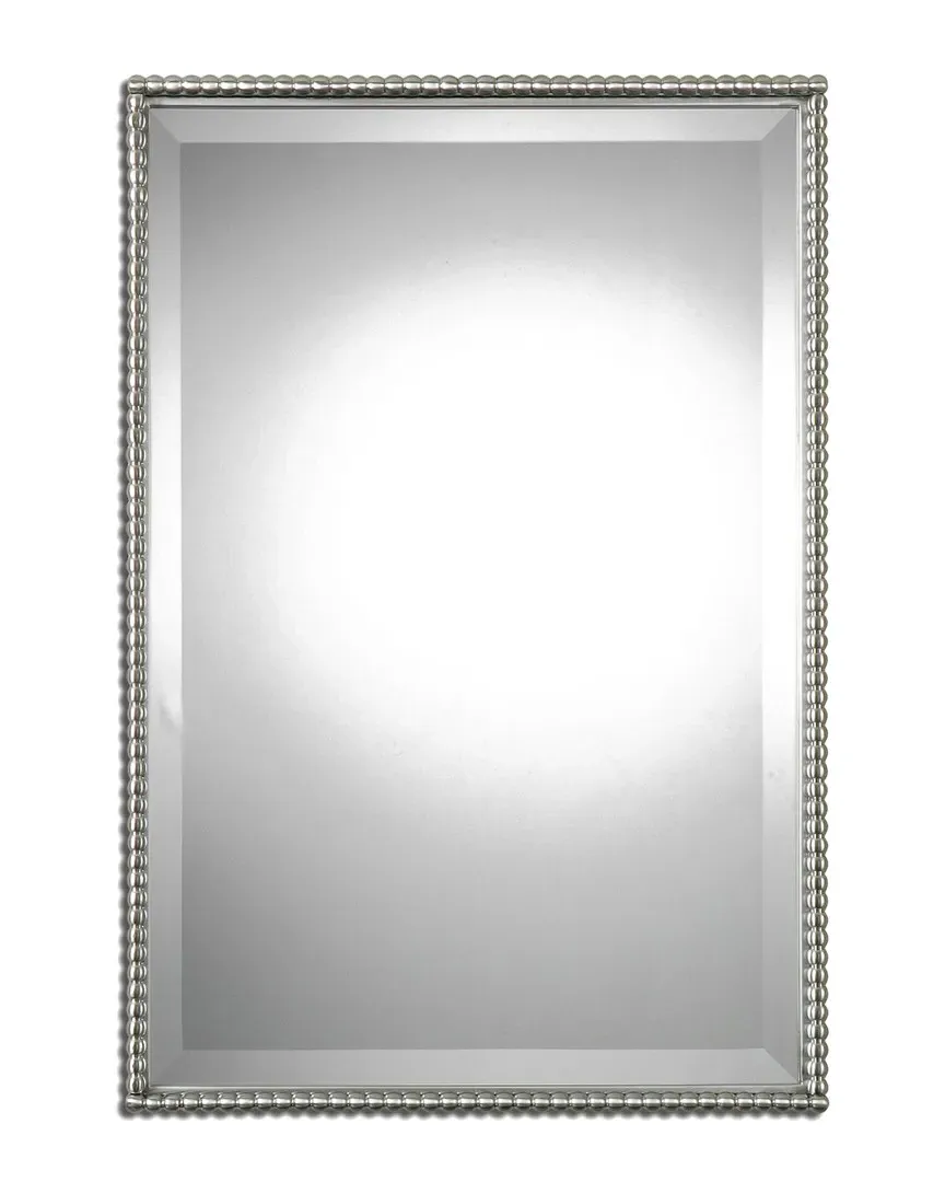 Sherise Beaded Mirror - Brushed Nickel, Metal image