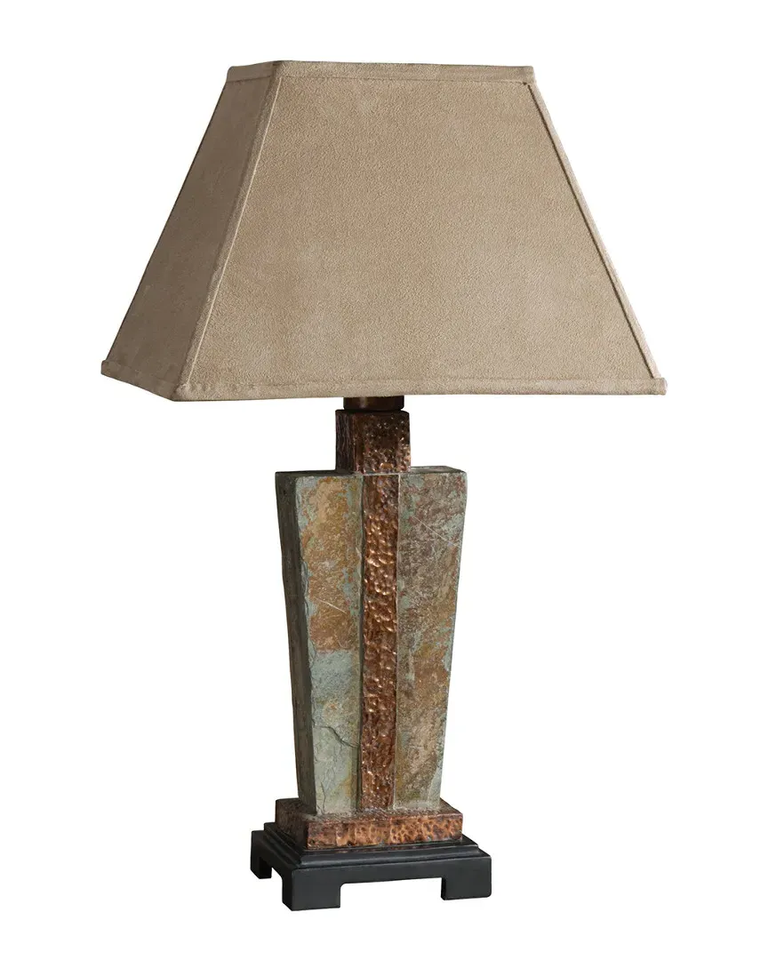 Slate Accent Lamp with Copper Details image