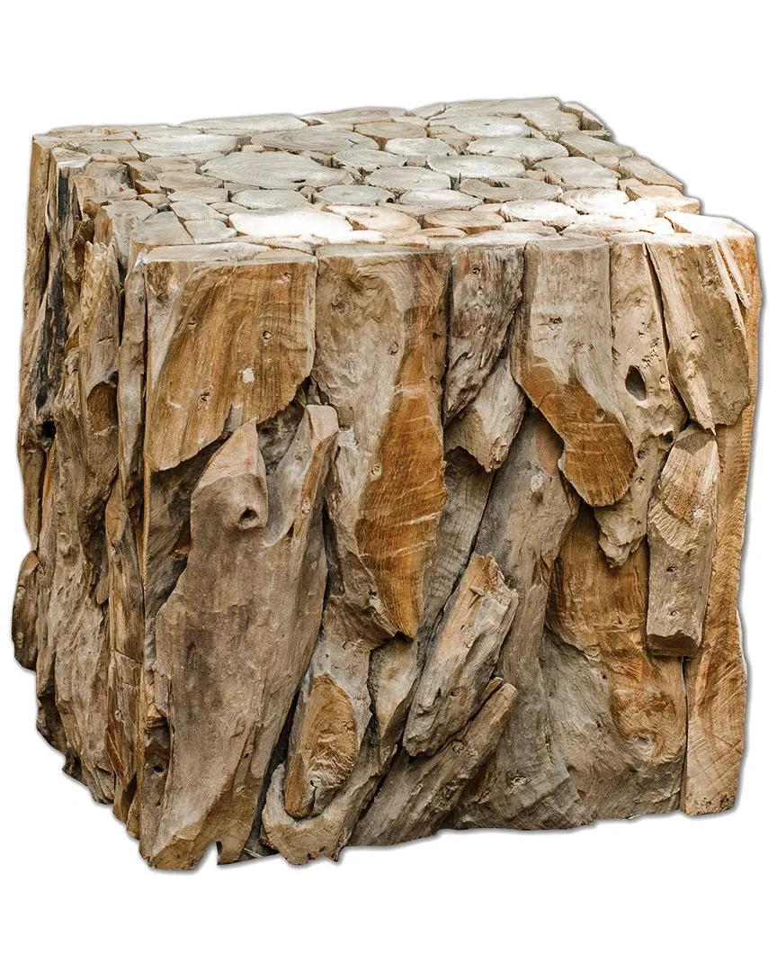 Teak Root Bunching Cube - Natural Teak image