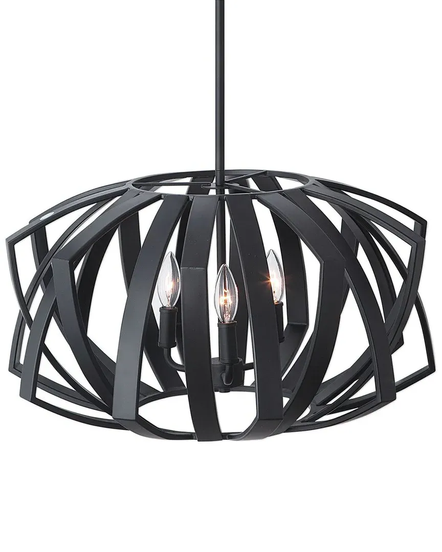Thales Geometric 3-Light Pendant - Black, Steel image