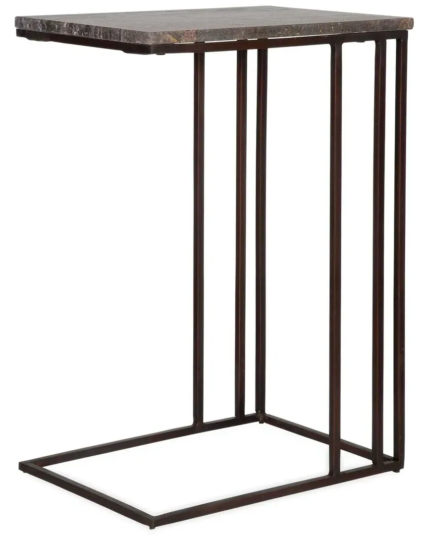 Theodore Travertine Accent Table - Bronze image