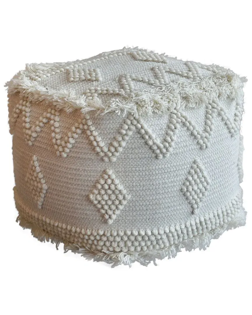 Uriah Pouf - Ivory, Wool Cotton image