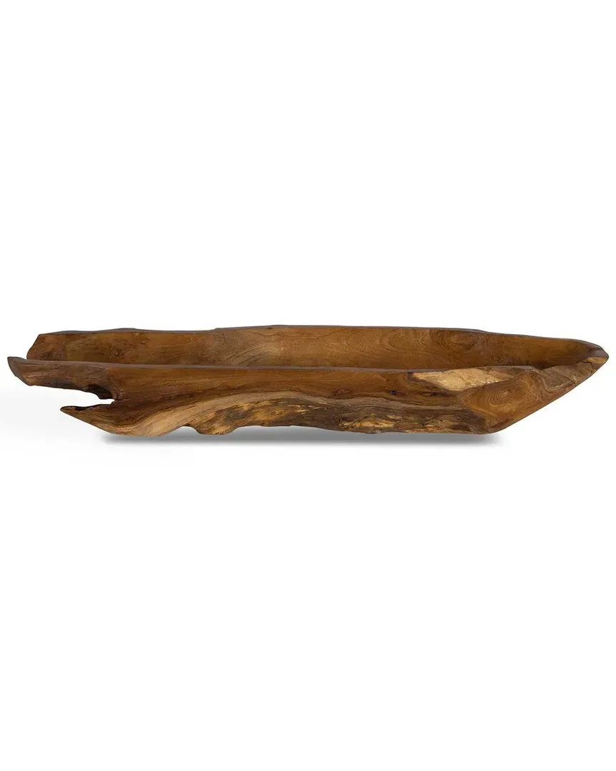 Uttermost Teak Leaf Bowl - Brown image