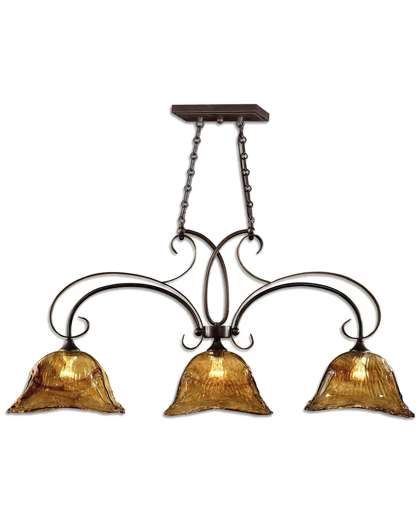 Vetraio 3-Light Kitchen Island Light - Bronze, Glass image