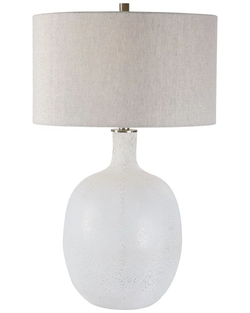Whiteout Glass Table Lamp - White