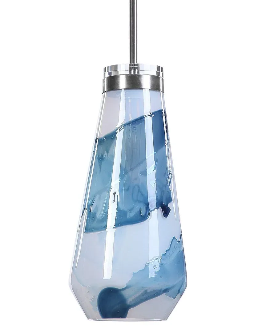 Windswept Mini Pendant Light - Silver, Glass image