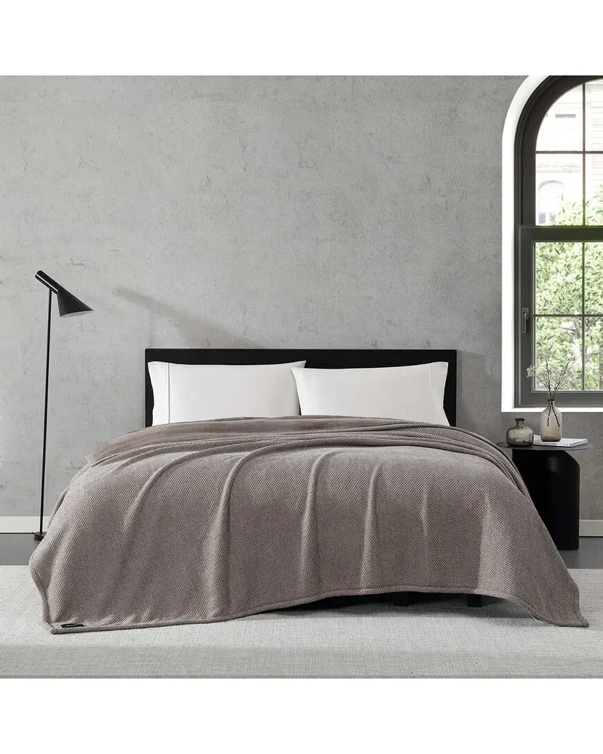 Chenille Jacquard Bonded Plush Blanket - Cashmere image