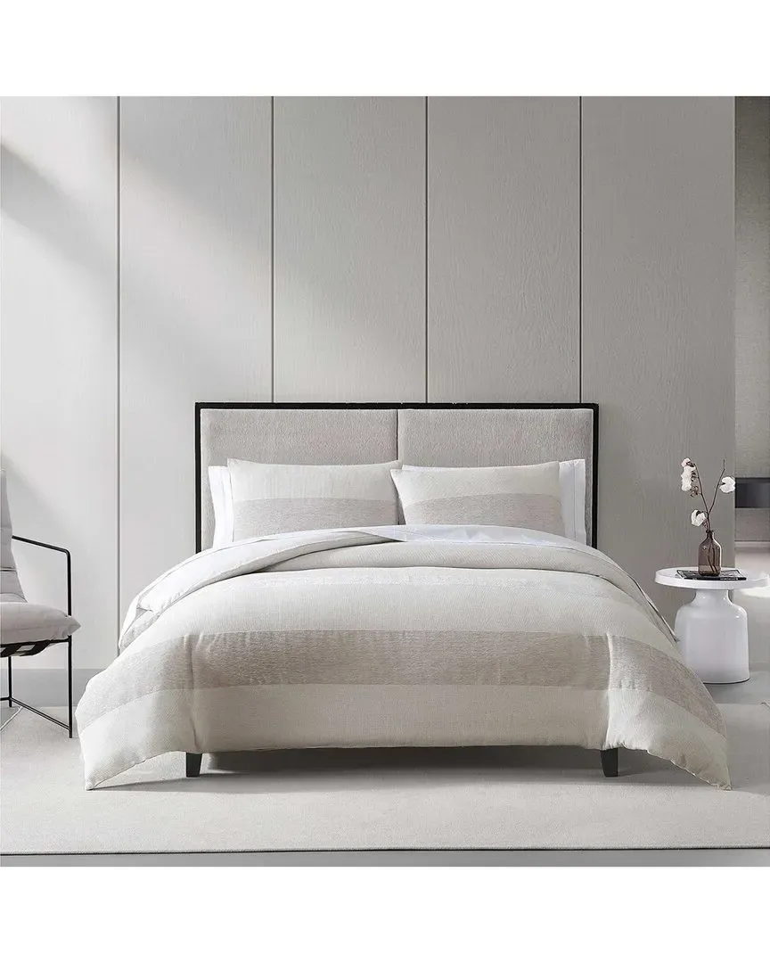 Chenille Waffle Stripe Duvet Cover Set - Moonlight