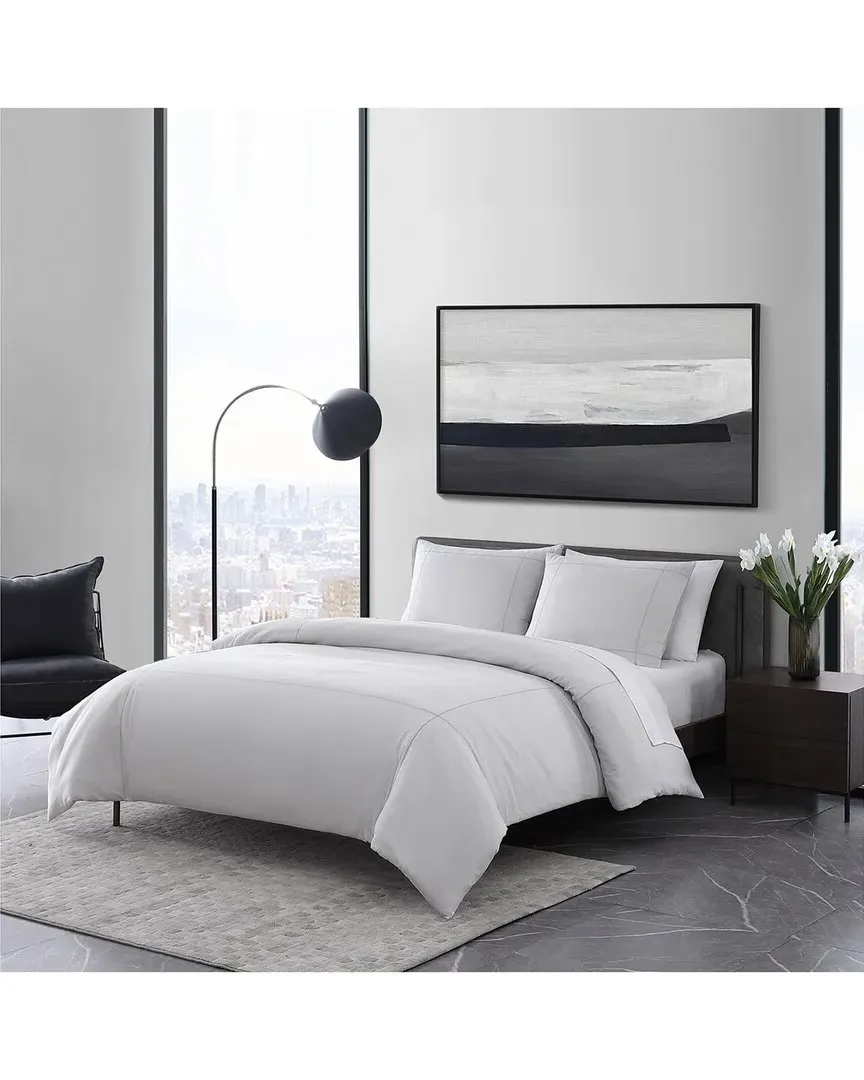 Simple Dot 3pc Sateen Duvet Cover Set - Grey, Cotton image