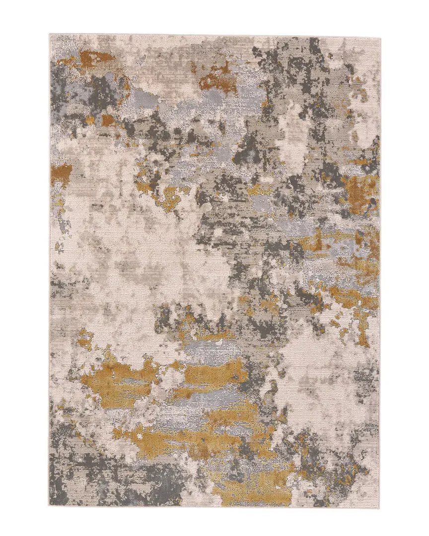 Vanhorn Metallic Abstract Rug - Ivory, Polypropylene image