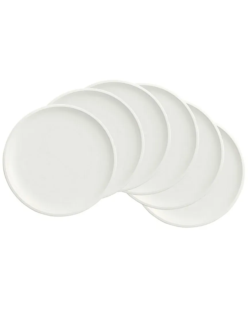 Artesano Set of 6 Dinner Plates - White, Porcelain