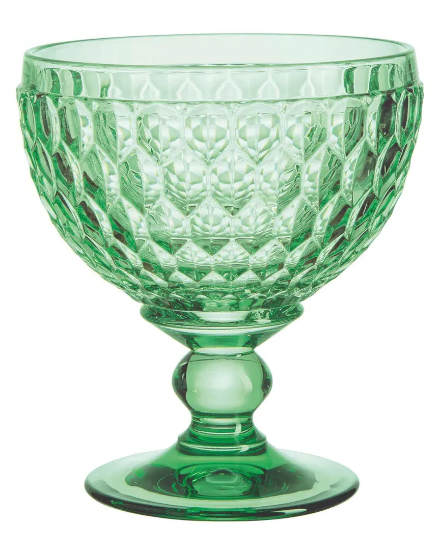 Boston Dessert Bowl - Green, Crystal Glass image
