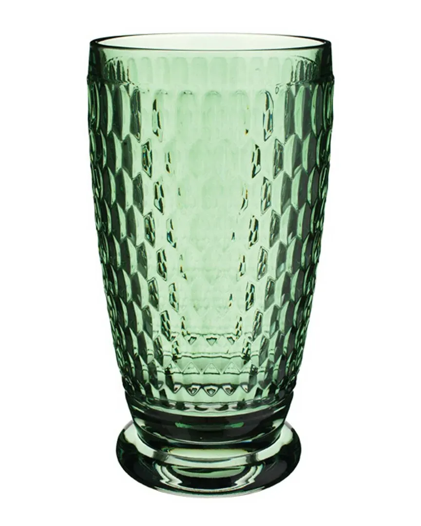 Boston Highball Glass - Green, Lead Free Crystal