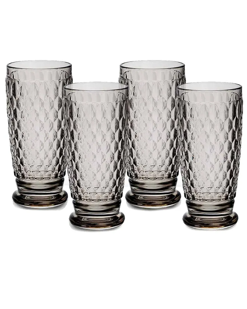 Boston Highball Glasses Set of 4 - Lead Free Crystal
