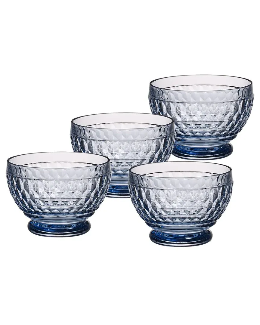 Boston Individual Bowls Set of 4 - Blue, Crystal Glass image
