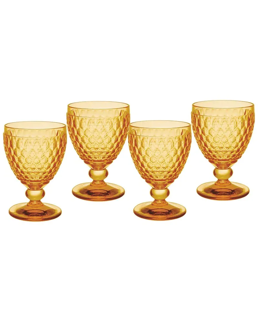 Boston Set of 4 Water Goblets - Saffron, Glass image