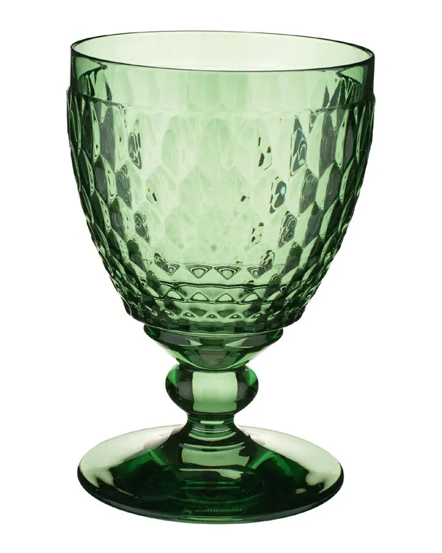 Boston Water Goblet - Green, Crystal image