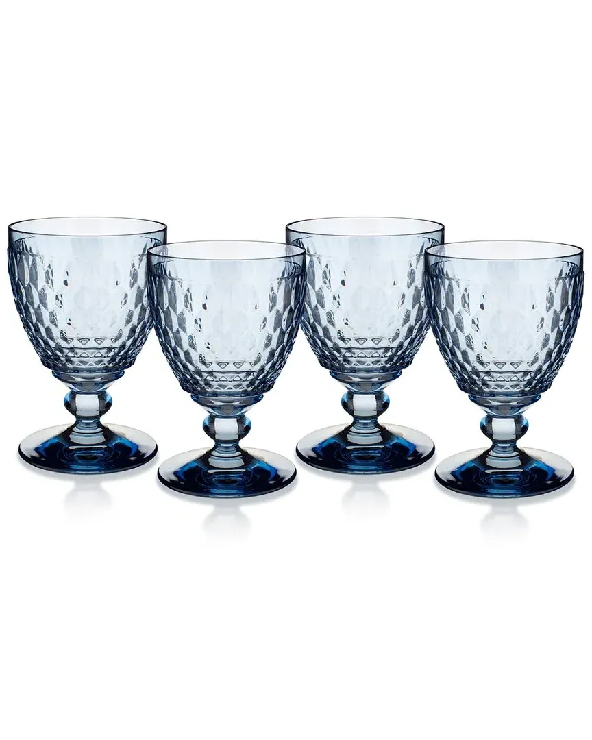 Boston Wine Glasses Set of 4 - Blue, Glass image