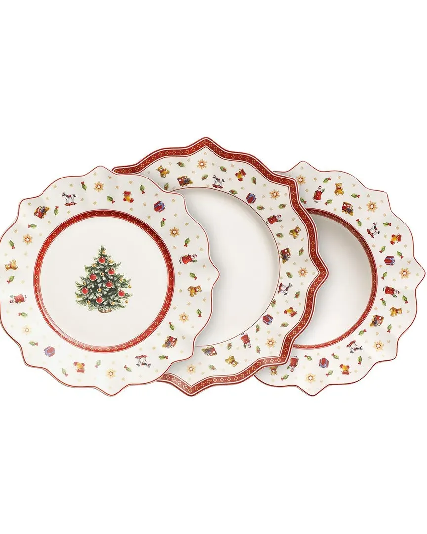 Christmas Toy's Delight 12-Piece Dinnerware Set - Porcelain image