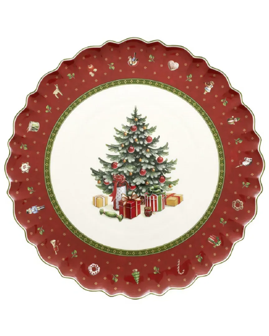 Christmas Toy's Delight Cake Plate - White image