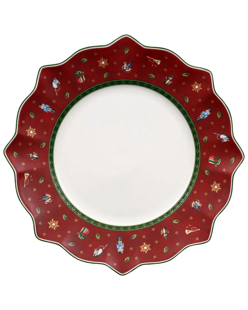 Christmas Toy's Delight Dinner Plate - Red, Porcelain