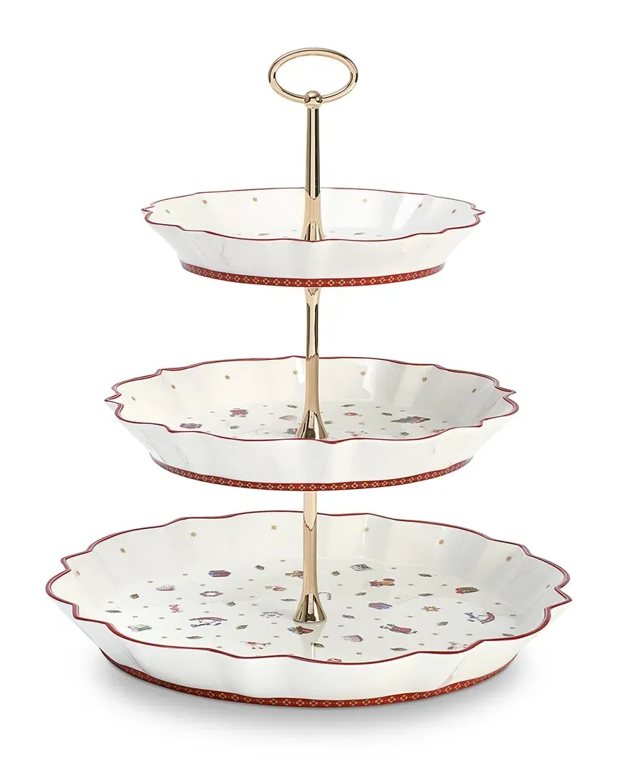 Christmas Toy's Delight Three Tiered Server - Porcelain