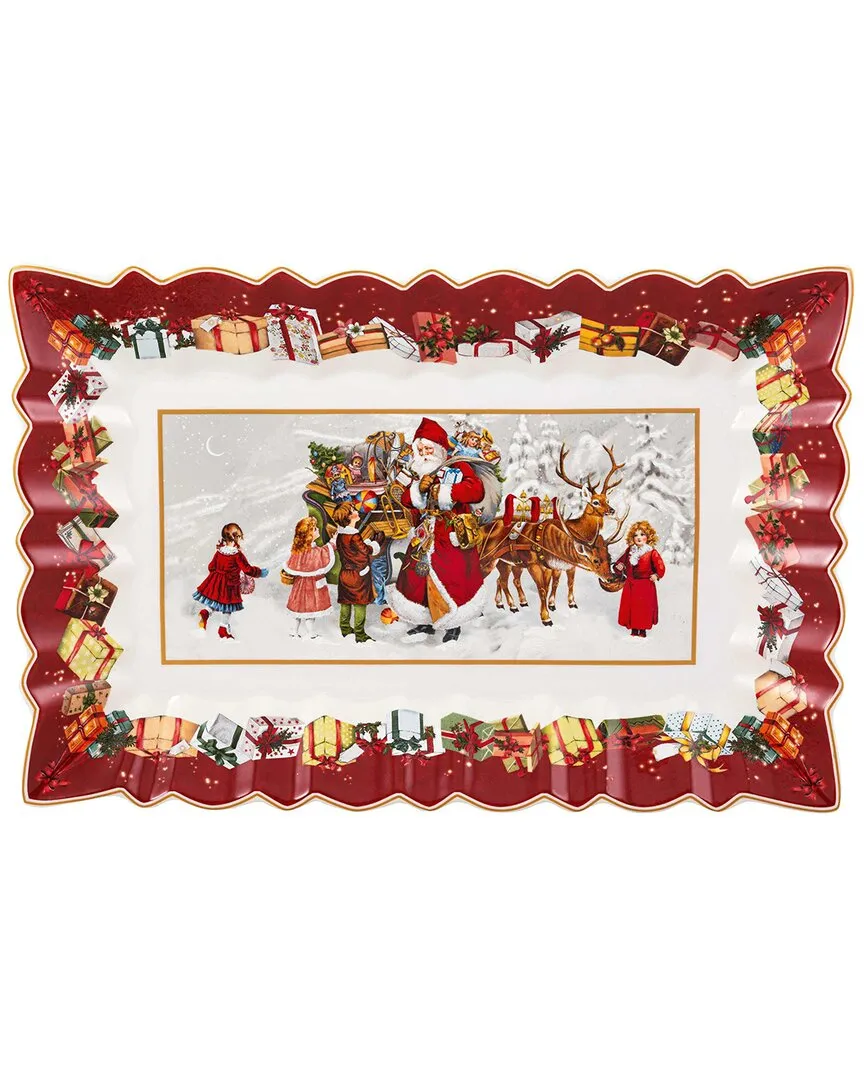 Christmas Toy's Fantasy Rectangular Cake Plate - Porcelain