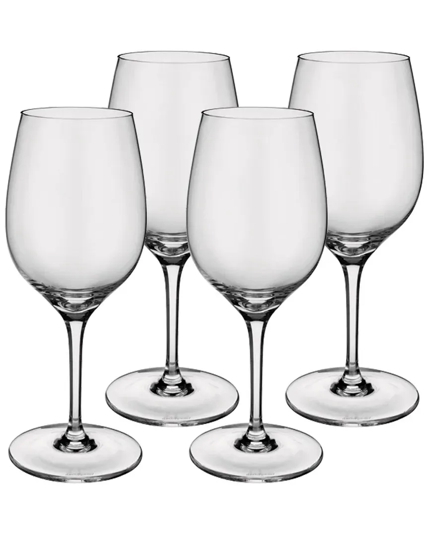 Entree Set of 4 White Wine Glasses - Crystal