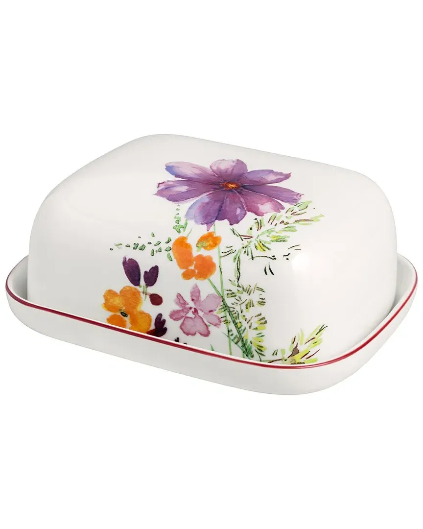 Mariefleur Basic Covered Butter Dish - Multicolor, Porcelain image