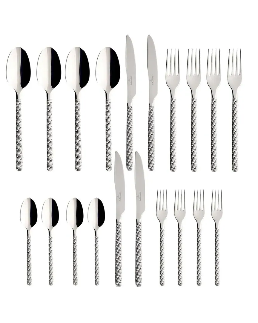 Montauk 20pc Flatware Set - Silver, Stainless Steel image