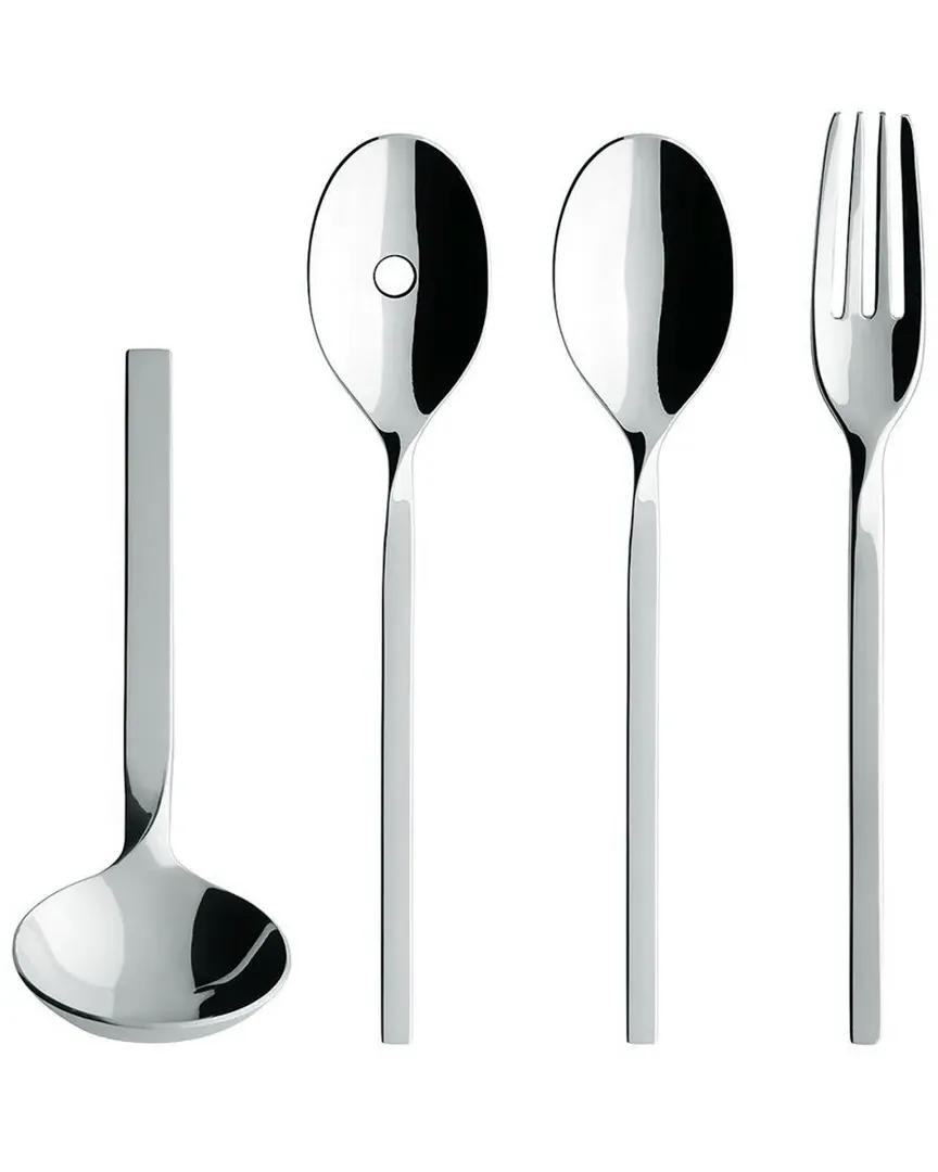 New Wave Flatware 4pc Serve Set - Stainless Steel