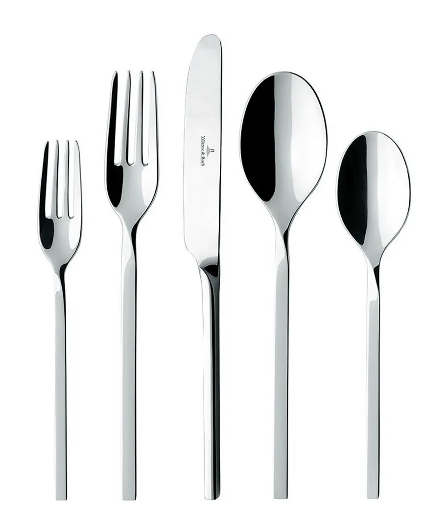 New Wave Flatware 5pc Place Set - Stainless Steel