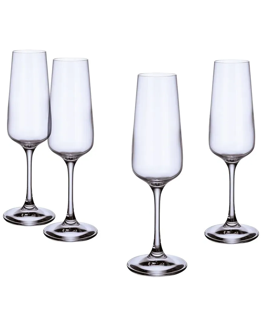 Ovid Set of 4 Flutes - Clear, Crystal image