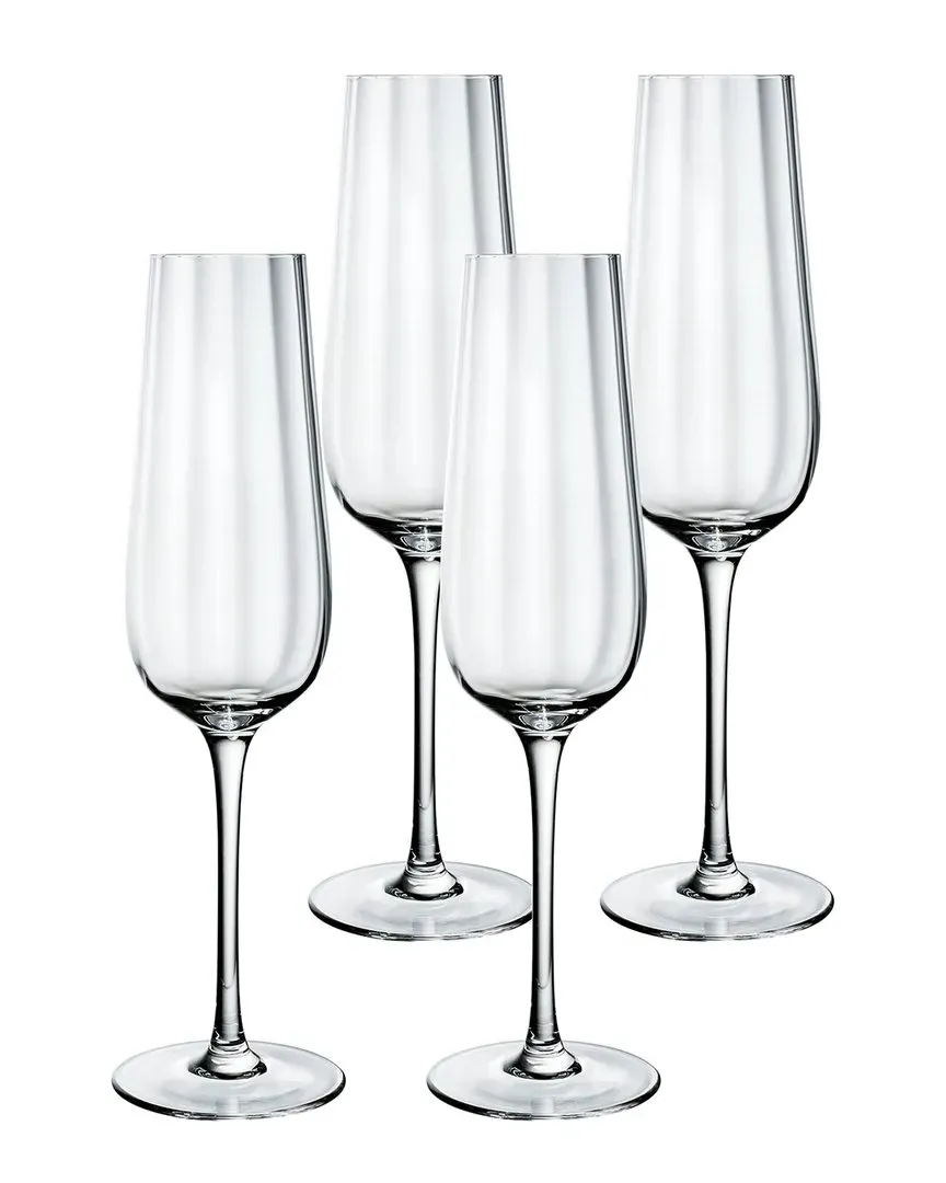 Rose Garden Flutes Set of 4 - Glass image