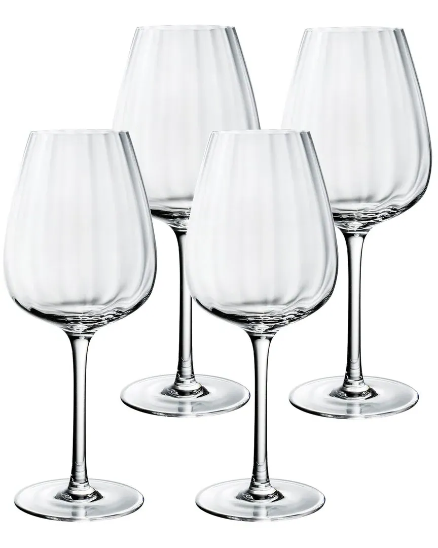 Rose Garden Red Wine Glasses Set of 4 - Glass