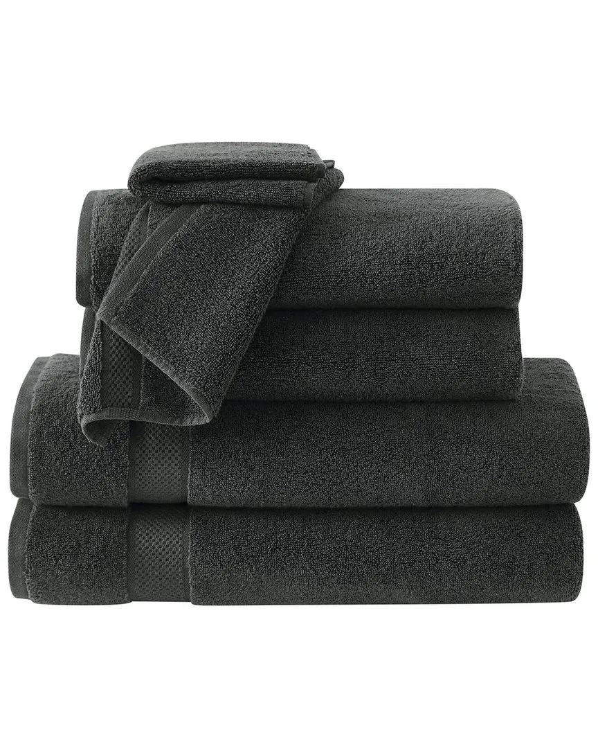 6-Piece Towel Set - Black, Cotton Blend image