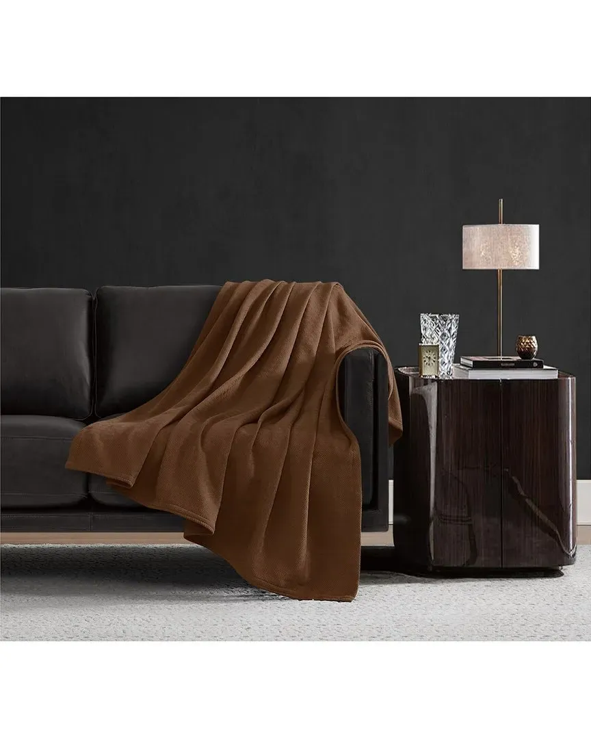 Cotton Throw - Chocolate Brown image