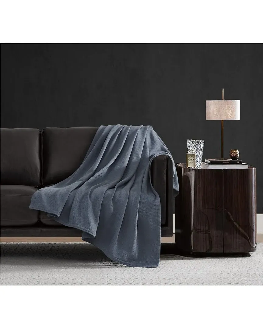 Cotton Throw - Dusty Blue
