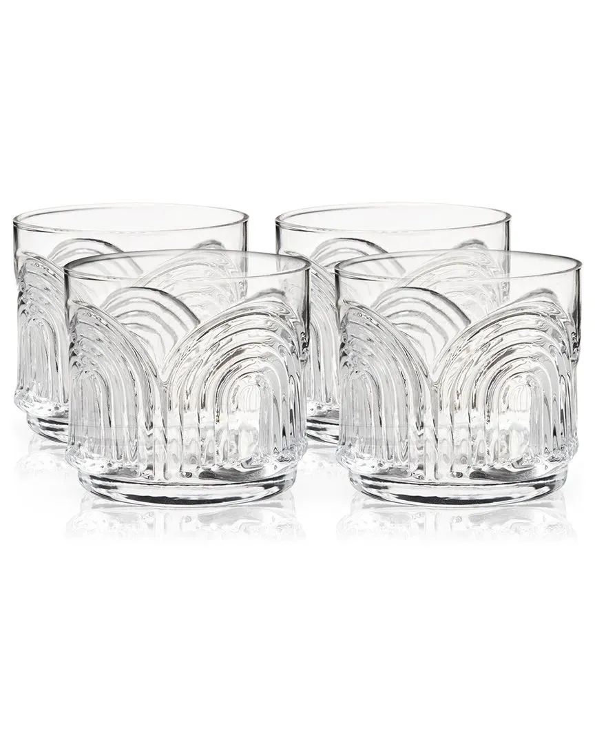 Beau Lowball Tumblers Set of 4 - Clear, Crystal