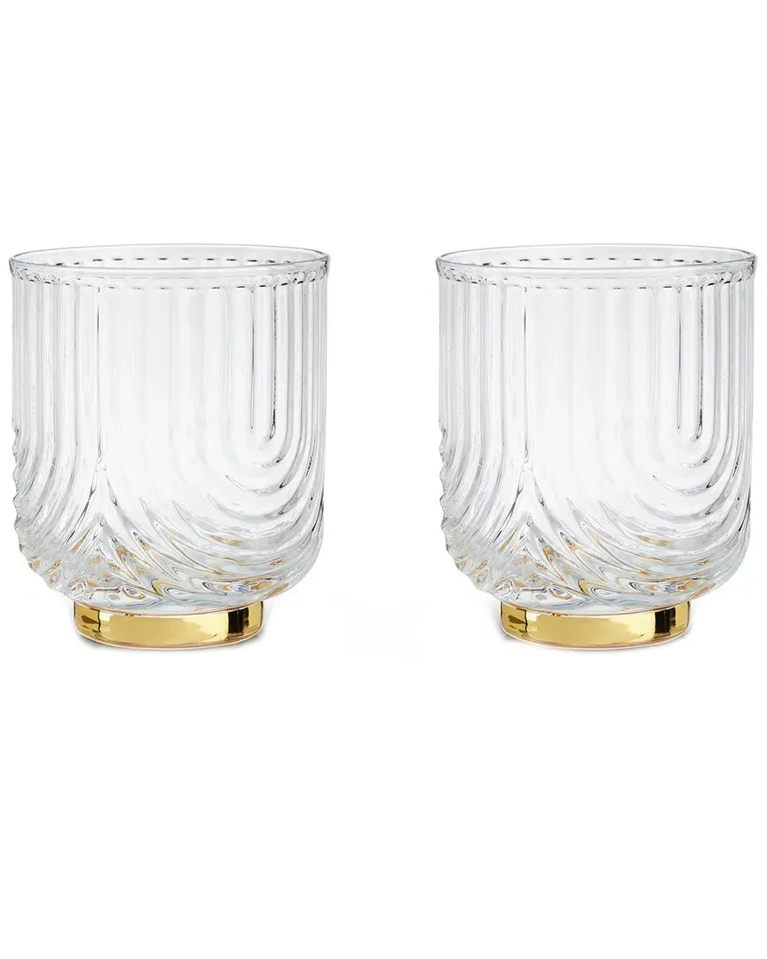 Belmont Gatsby Glass Tumblers - Gold image