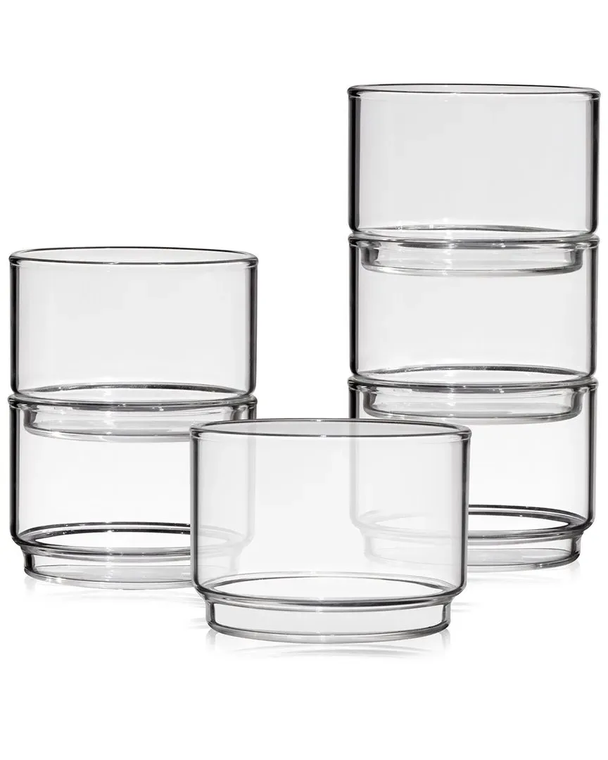 Bodega Drinking Glasses Set of 6 - Clear, Borosilicate Glass image